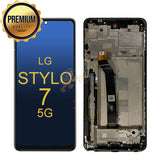 LG Stylo 7 LCD Touch Screen Digitizer Assembly with Frame Black