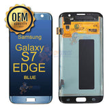 Samsung Galaxy S7 Edge - LCD Touch Screen Assembly Without Frame - Blue