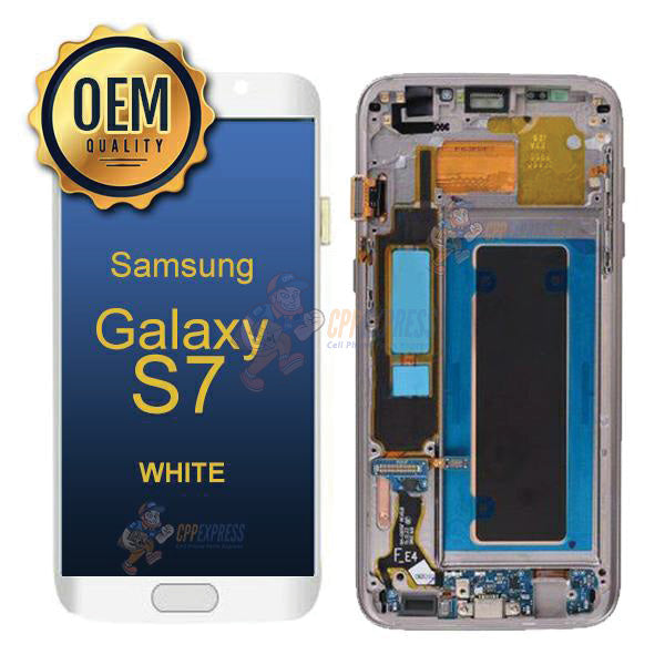 Samsung Galaxy S7 - LCD Touch Screen Assembly With Frame - Silver