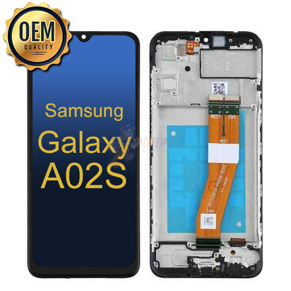 Samsung Galaxy A02S LCD Touch Screen Digitizer with Frame - Black