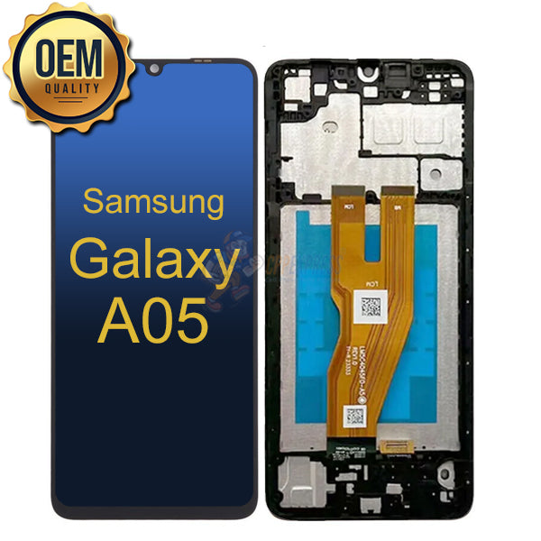 Samsung Galaxy A05 - LCD Touch Screen Digitizer Assembly With Frame - Black