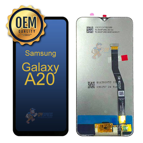 Samsung Galaxy A20 - LCD Touch Screen Digitizer Assembly Without Frame - White