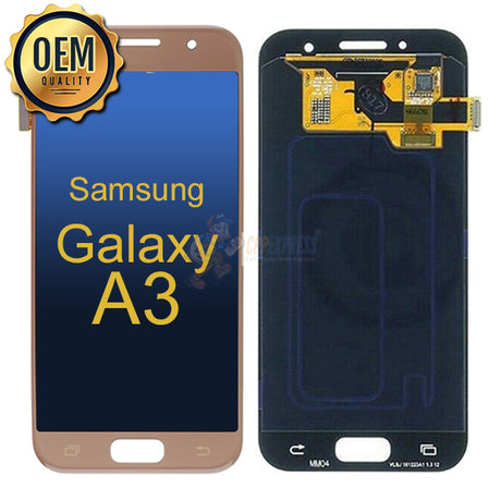 Samsung Galaxy A3 2017 (SM-A320) - LCD Touch Screen Digitizer Assembly Without Frame - Gold