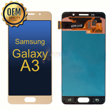 Samsung Galaxy A3 - LCD Touch Screen Digitizer Assembly Without Frame - Gold