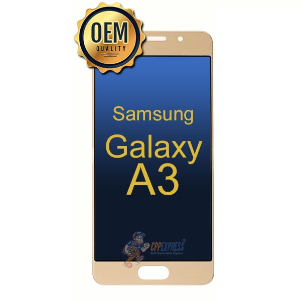 Samsung Galaxy A3 - LCD Touch Screen Digitizer Assembly Without Frame - Gold