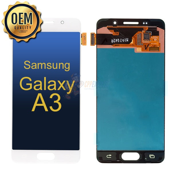 Samsung Galaxy A3 - LCD Touch Screen Digitizer Assembly Without Frame - White