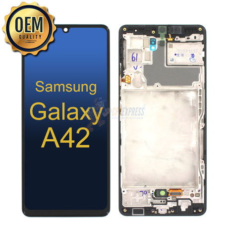 Samsung Galaxy A42 LCD Touch Screen Digitizer with Frame - Black