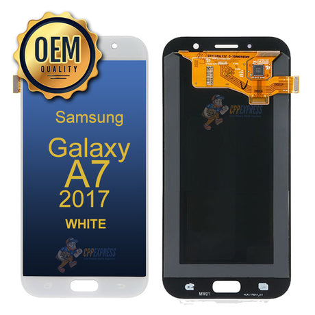 Samsung Galaxy A7 2017 (SM-A720FDS) - LCD &amp; Assembly Without Frame - White