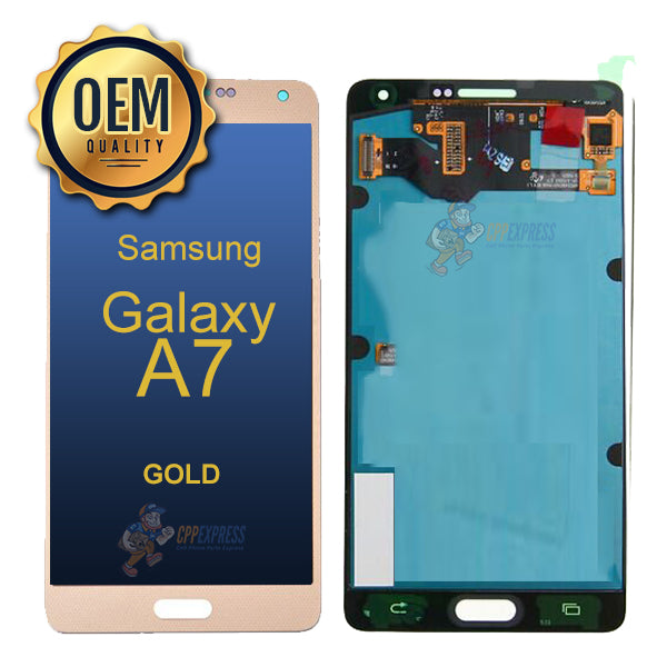 Samsung Galaxy A7 (SM-A710) - LCD &amp; Assembly  Without Frame - Gold