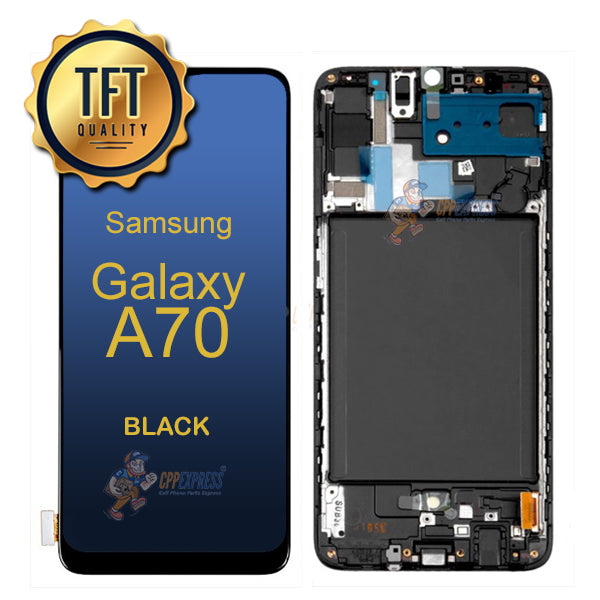 Samsung Galaxy A70 - LCD Touch Screen Digitizer Assembly With Frame - Black