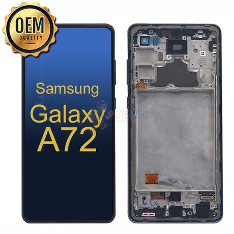 Samsung Galaxy A72 - LCD Touch Screen Digitizer Assembly With Frame - Black