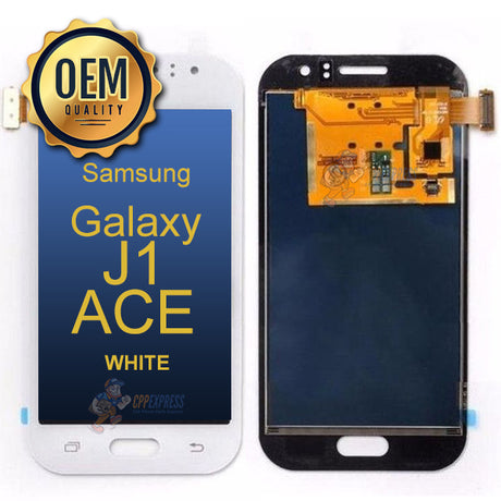 Samsung Galaxy J1 Ace LCD Touch Screen Digitizer &amp; Assembly without Frame - White