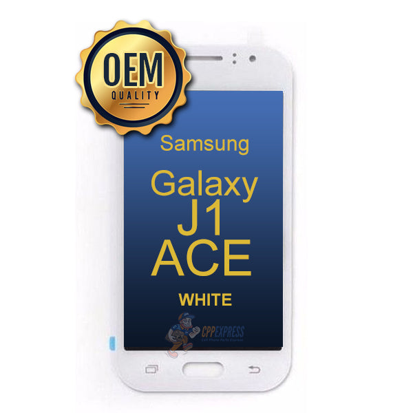 Samsung Galaxy J1 Ace LCD Touch Screen Digitizer &amp; Assembly without Frame - White