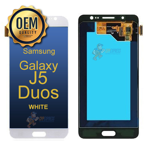 Samsung Galaxy J5 Duos 2016 - LCD Touch Screen Digitizer &amp; Assembly without Frame - White