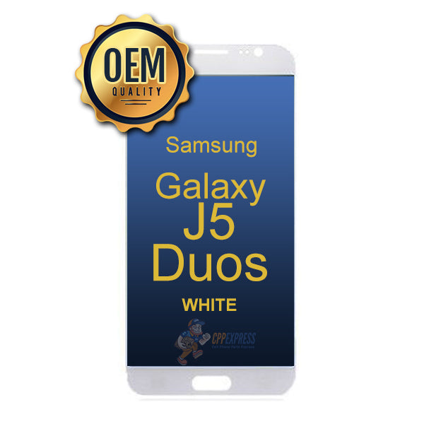 Samsung Galaxy J5 Duos 2016 - LCD Touch Screen Digitizer &amp; Assembly without Frame - White