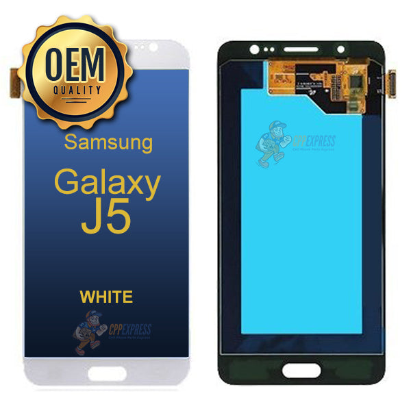 Samsung Galaxy J5 2015 LCD Touch Screen Digitizer &amp; Assembly without Frame - White