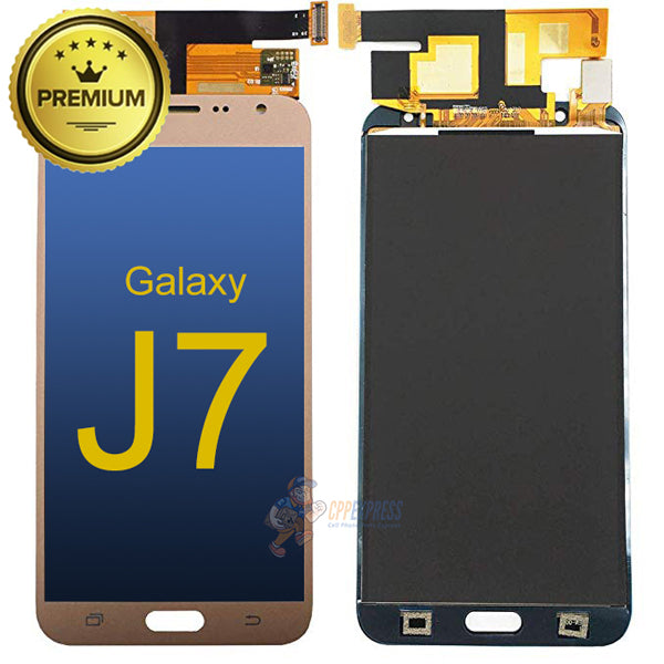 Samsung Galaxy J7 J700 Premium TFT LCD Touch Screen Digitizer &amp; Assembly Without Frame - Gold