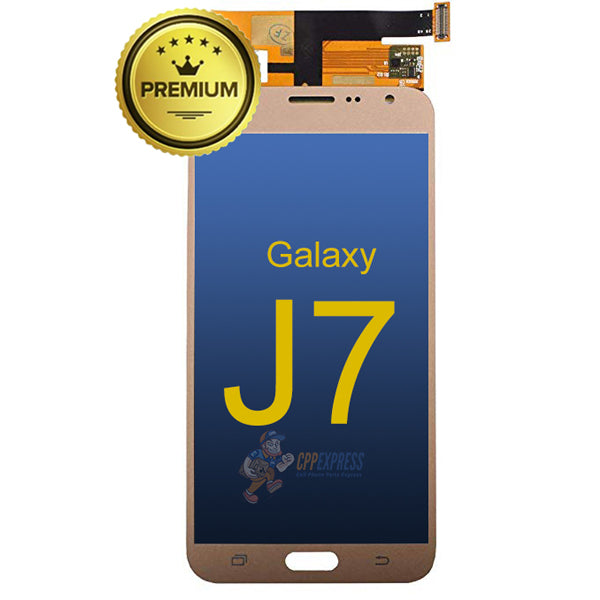 Samsung Galaxy J7 J700 Premium TFT LCD Touch Screen Digitizer &amp; Assembly Without Frame - Gold