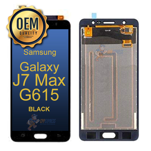 Samsung Galaxy J7 Max G615 2017 - LCD Touch Screen Digitizer Assembly Without Frame - Black