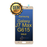 Samsung Galaxy J7 Max G615 2017 - LCD Touch Screen Digitizer Assembly Without Frame - Gold