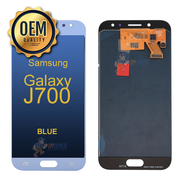 Samsung Galaxy J700 2015 - LCD Touch Screen Digitizer &amp; Assembly Without Frame - Blue