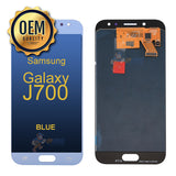 Samsung Galaxy J700 2015 - LCD Touch Screen Digitizer &amp; Assembly Without Frame - Blue