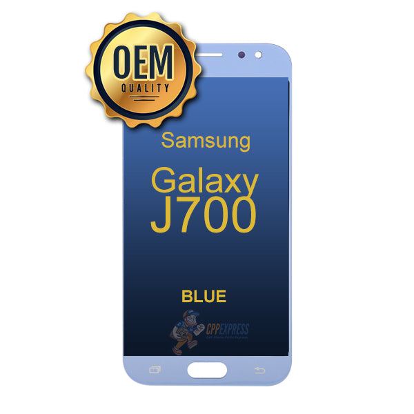 Samsung Galaxy J700 2015 - LCD Touch Screen Digitizer &amp; Assembly Without Frame - Blue