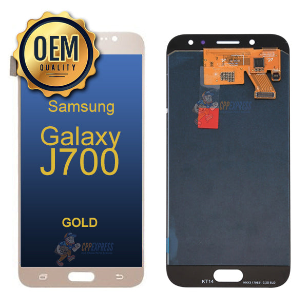 Samsung Galaxy J700 2015 - LCD Touch Screen Digitizer &amp; Assembly Without Frame - Gold