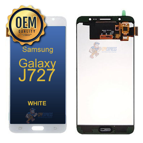 Samsung Galaxy J7 Prime (J727 / 2017) - Touch Screen Digitizer &amp; Assembly without Frame - White