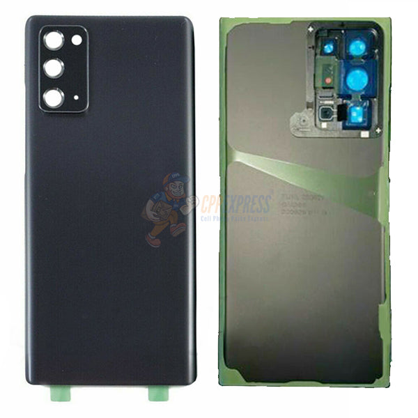 Samsung Galaxy Note 20 - Battery Back Glass Door Cover Housing with Camera Lens Installed Black