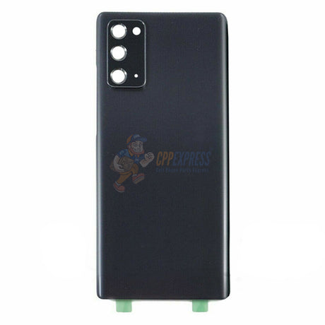 Samsung Galaxy Note 20 - Battery Back Glass Door Cover Housing with Camera Lens Installed Black