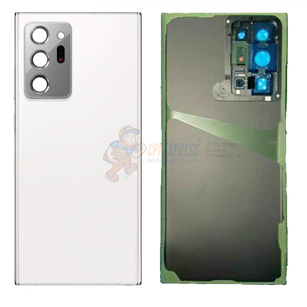 Samsung Galaxy Note 20 Ultra - Battery Back Glass Door Cover Housing with Camera Lens Installed White