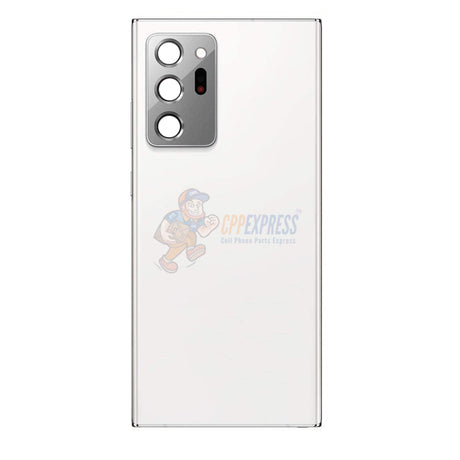 Samsung Galaxy Note 20 Ultra - Battery Back Glass Door Cover Housing with Camera Lens Installed White