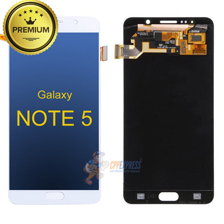 Samsung Galaxy Note 5 Premium LCD &amp; Assembly with Frame - White