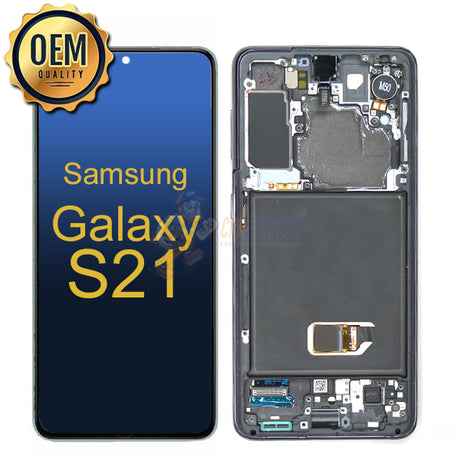 Samsung Galaxy S21 - LCD Touch Screen Digitizer Assembly with Frame Replacement - Black