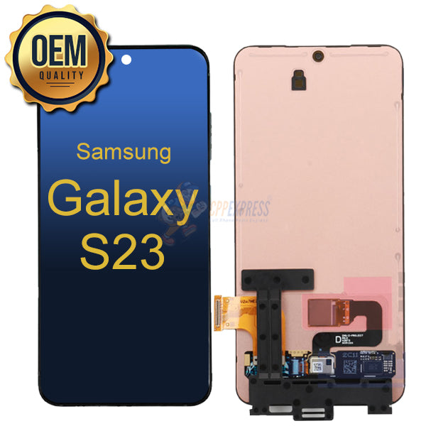 Samsung Galaxy S23 LCD Touch Screen Digitizer Assembly without Frame Replacement Black