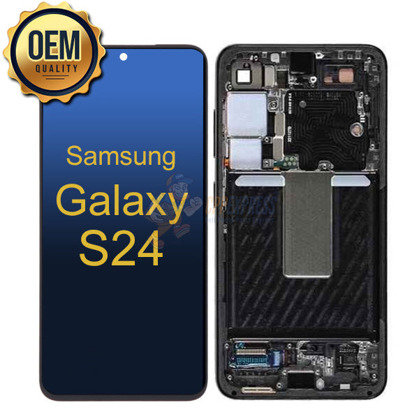 Samsung Galaxy S24 LCD Touch Screen Digitizer Assembly With Frame Replacement Black