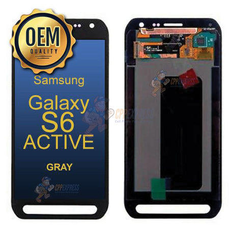 Samsung Galaxy S6 Active - LCD Touch Screen Digitizer Without Frame - Gray