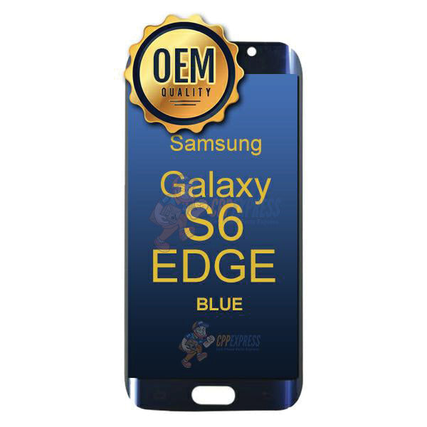 Samsung Galaxy S6 Edge - LCD Touch Screen Digitizer without Frame - Blue