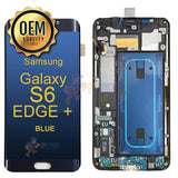 Samsung Galaxy S6 Edge Plus - LCD Touch Screen Assembly With Frame - Blue