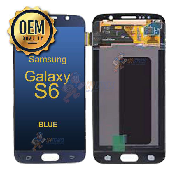 Samsung Galaxy S6 - LCD Touch Screen Digitizer Assembly Without Frame - Blue