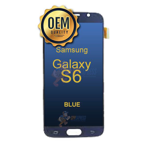 Samsung Galaxy S6 - LCD Touch Screen Digitizer Assembly Without Frame - Blue