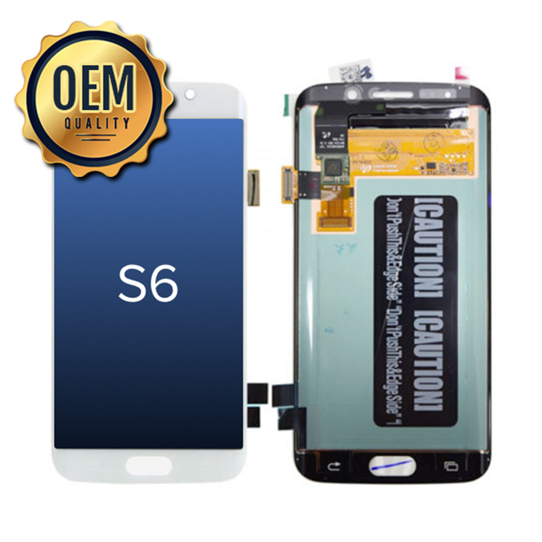 Samsung Galaxy S6 - LCD Touch Screen Assembly Without Frame - White Pearl