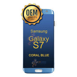 Samsung Galaxy S7 Edge - LCD Touch Screen Digitizer Assembly - Coral Blue- DO NOT ACTIVATE