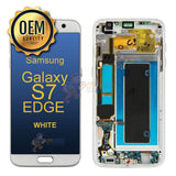 Samsung Galaxy S7 Edge - LCD Touch Screen Digitizer &amp; Assembly without Frame - White