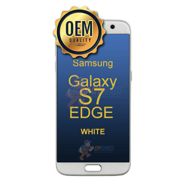 Samsung Galaxy S7 Edge - LCD Touch Screen Digitizer &amp; Assembly without Frame - White