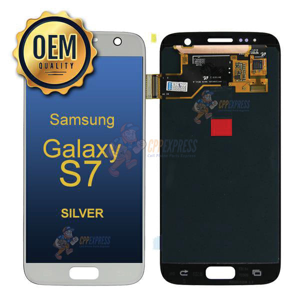 Samsung Galaxy S7 - LCD Touch Screen Digitizer &amp; Assembly without Frame - Silver