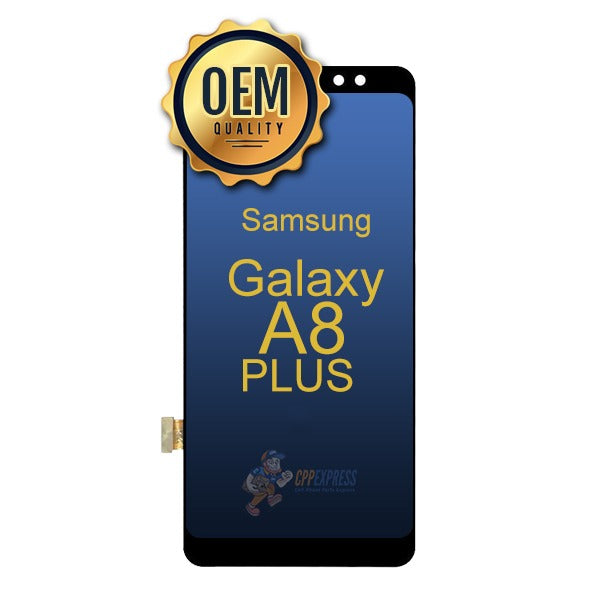 Samsung Galaxy A8+ (SM-A730) - LCD &amp; Assembly  Without Frame - Gold