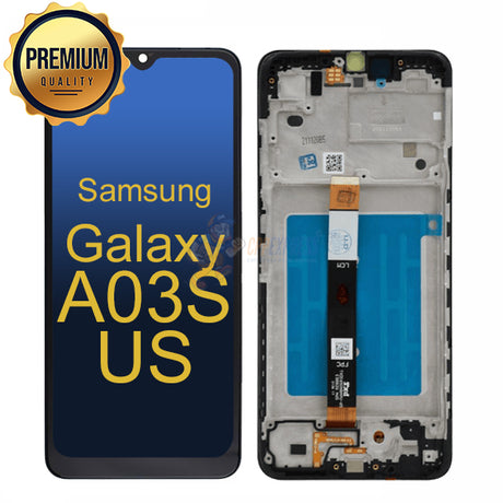 Samsung Galaxy A03S - LCD Touch Screen Digitizer Assembly With Frame - Black