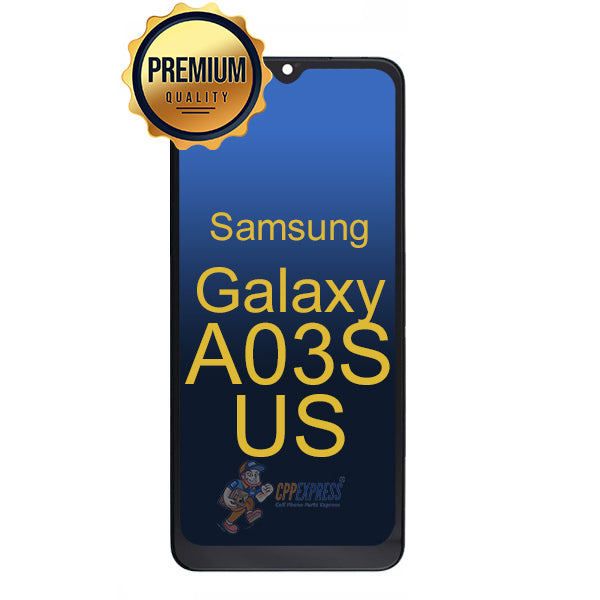 Samsung Galaxy A03S - LCD Touch Screen Digitizer Assembly With Frame - Black